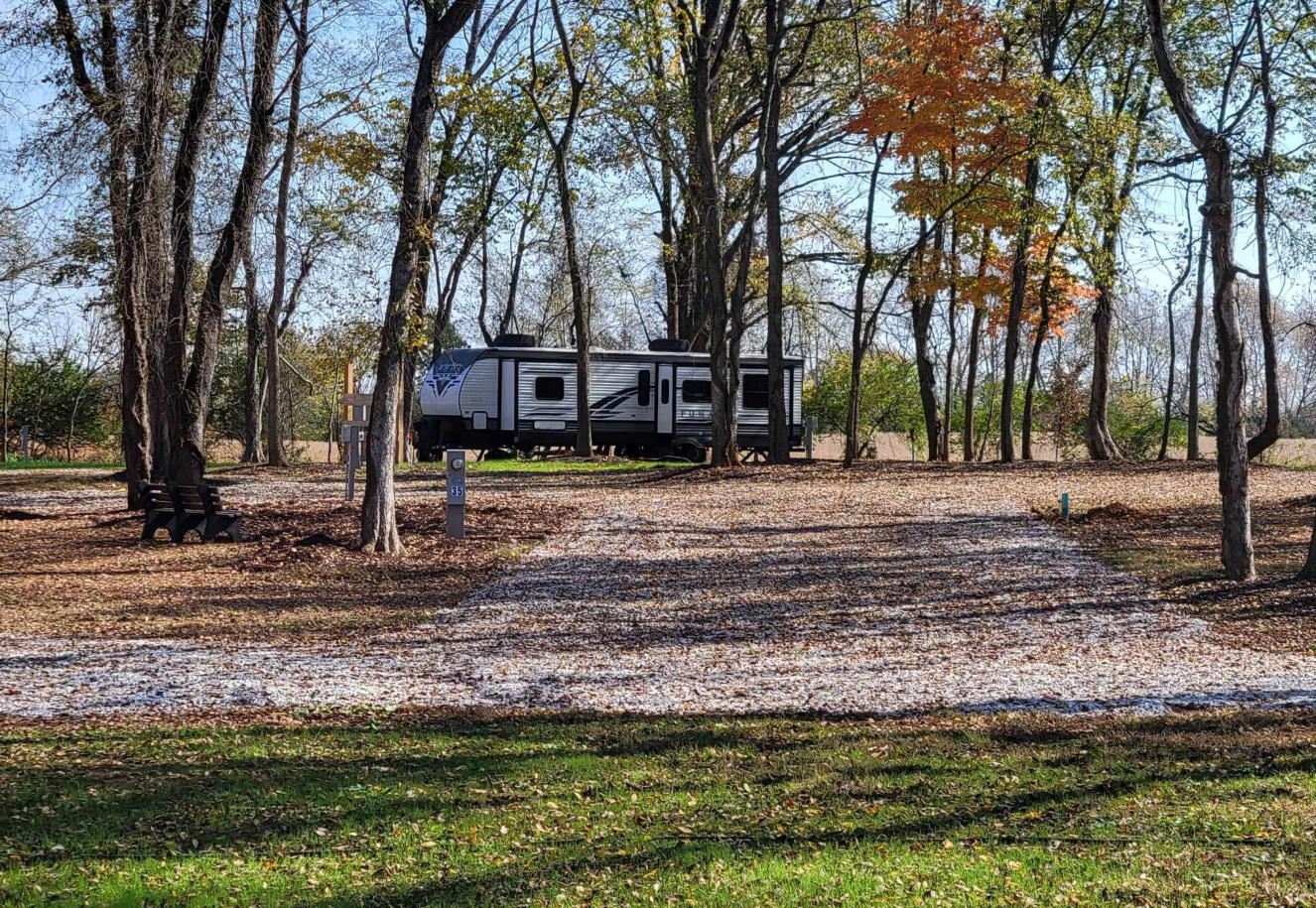 This is a picture of an RV site at Happy Trails RV Park at Cave City, KY.