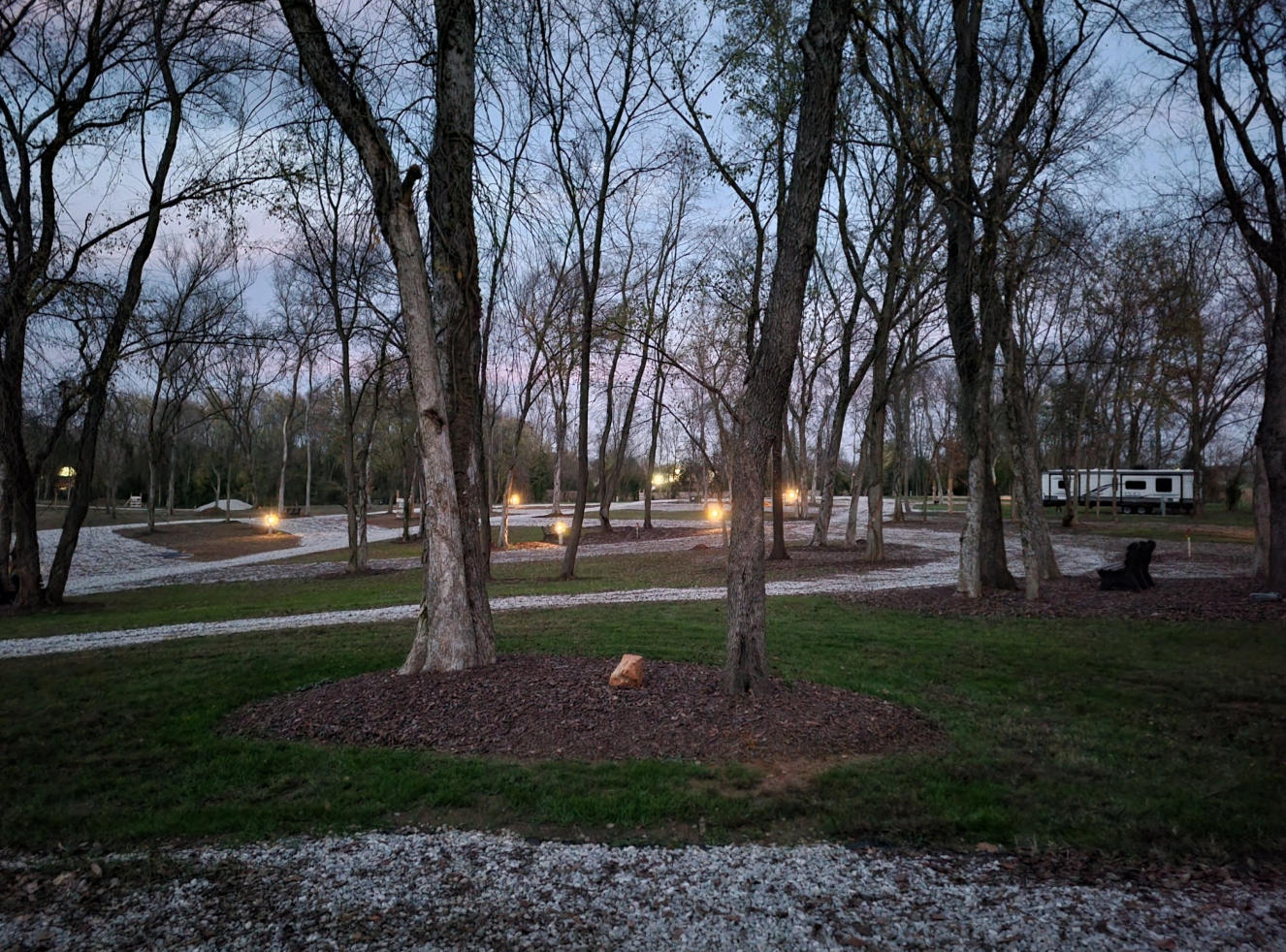 This is a picture of a campsite at Happy Trails RV Park at Cave City, KY.